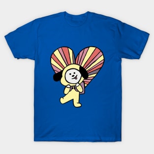 Chimmy With Heart Parachute Inspired Kawaii Street Art Graffiti Weathered Edit T-Shirt